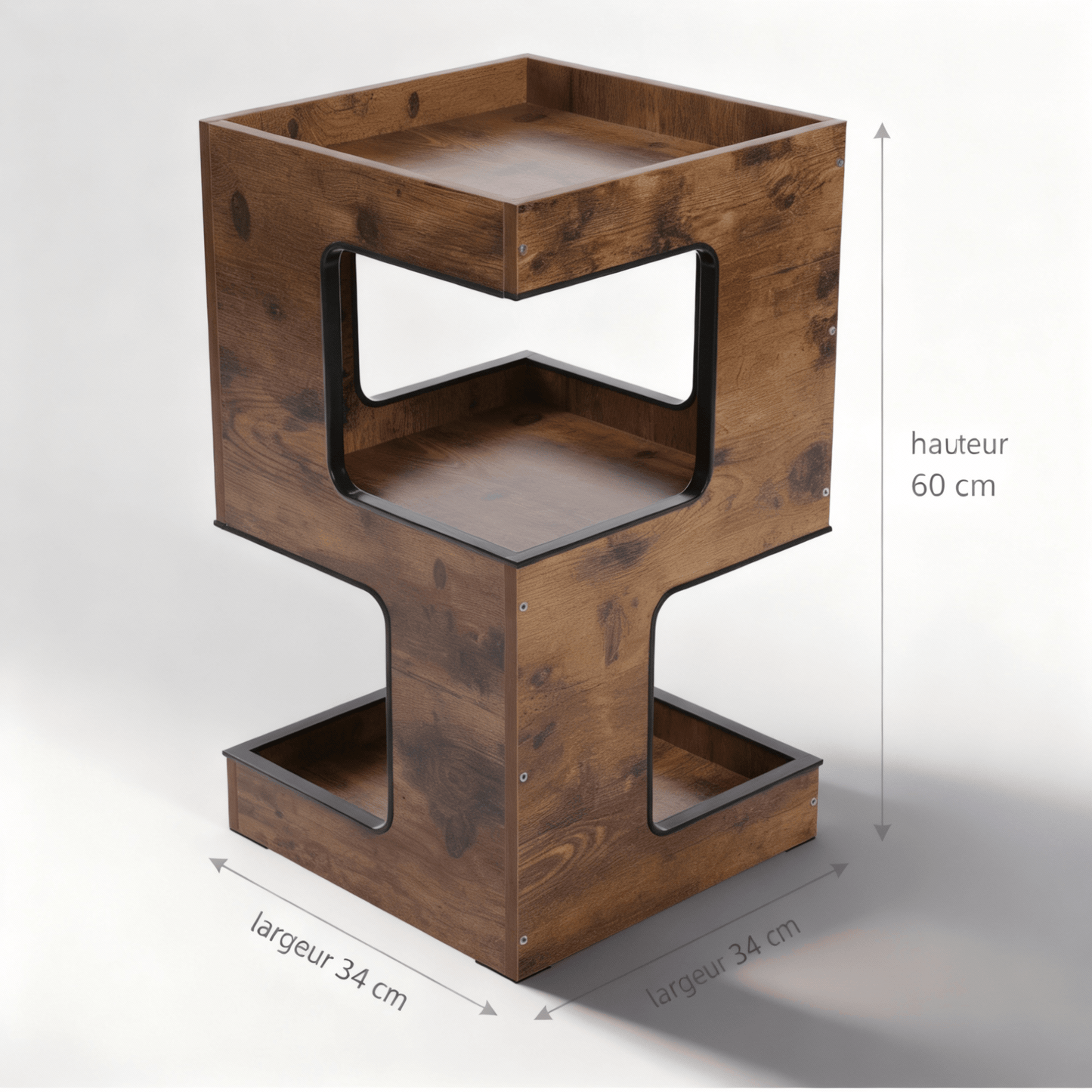 theMiaou Arbre à Chat “Urban Cube” – Petit Arbre à Chat Design en Bois Massif