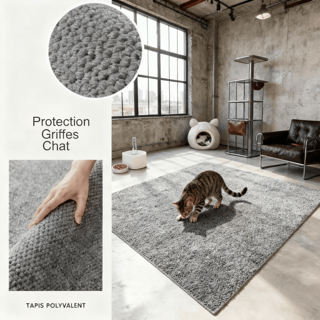theMiaou Tapis Griffoir Pour Chat “Zen Paws” – Tapis Anti-Griffes et Résistant