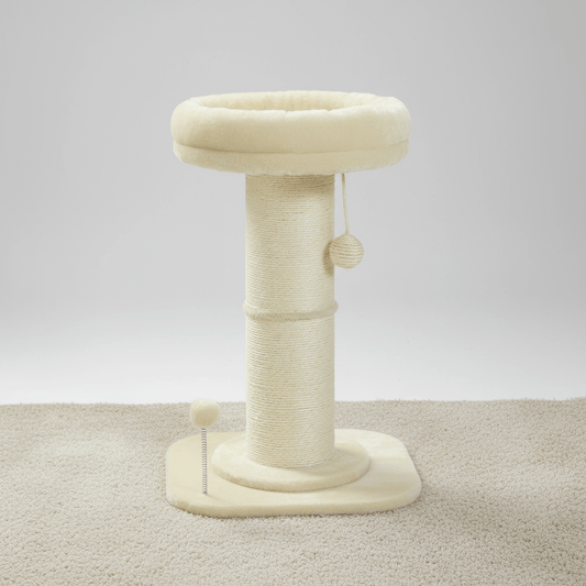 theMiaou Beige Arbre à Chat “CosyTower” – Griffoir, Aire de Jeu & Nid Douillet