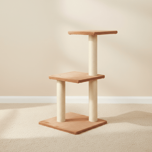 theMiaou Saumon Arbre à Chat “Duo Step” – Compact, Élégant et Parfait pour les Petits Espaces