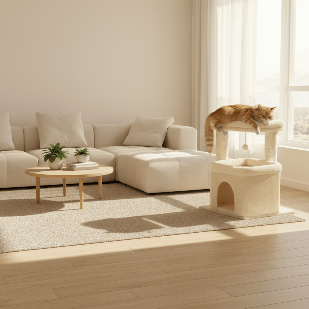 theMiaou Arbre à Chat “Miaou Nest” – Petit Arbre à Chat avec Niche Confortable