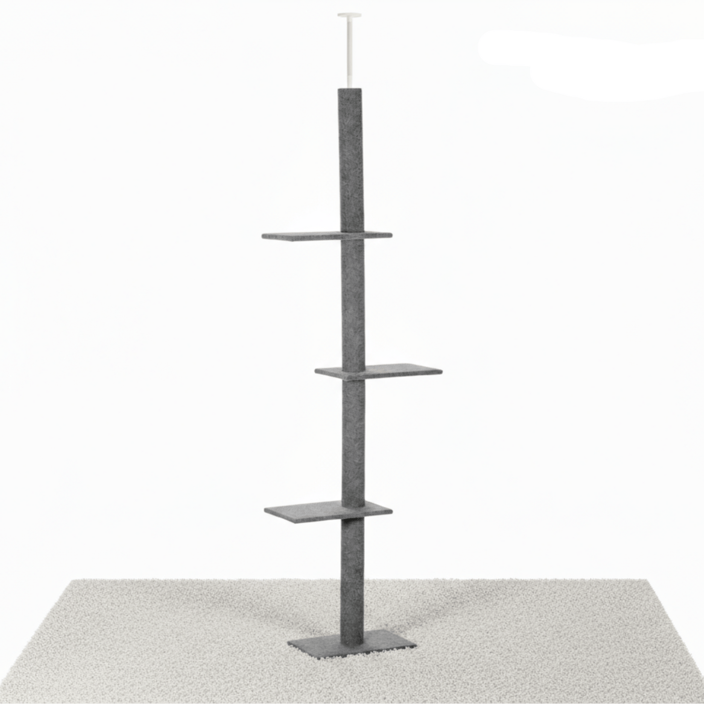 theMiaou Gris Arbre à Chat “Pillar” – Arbre à Chat Sol au Plafond Design Minimaliste & Stabilité Parfaite