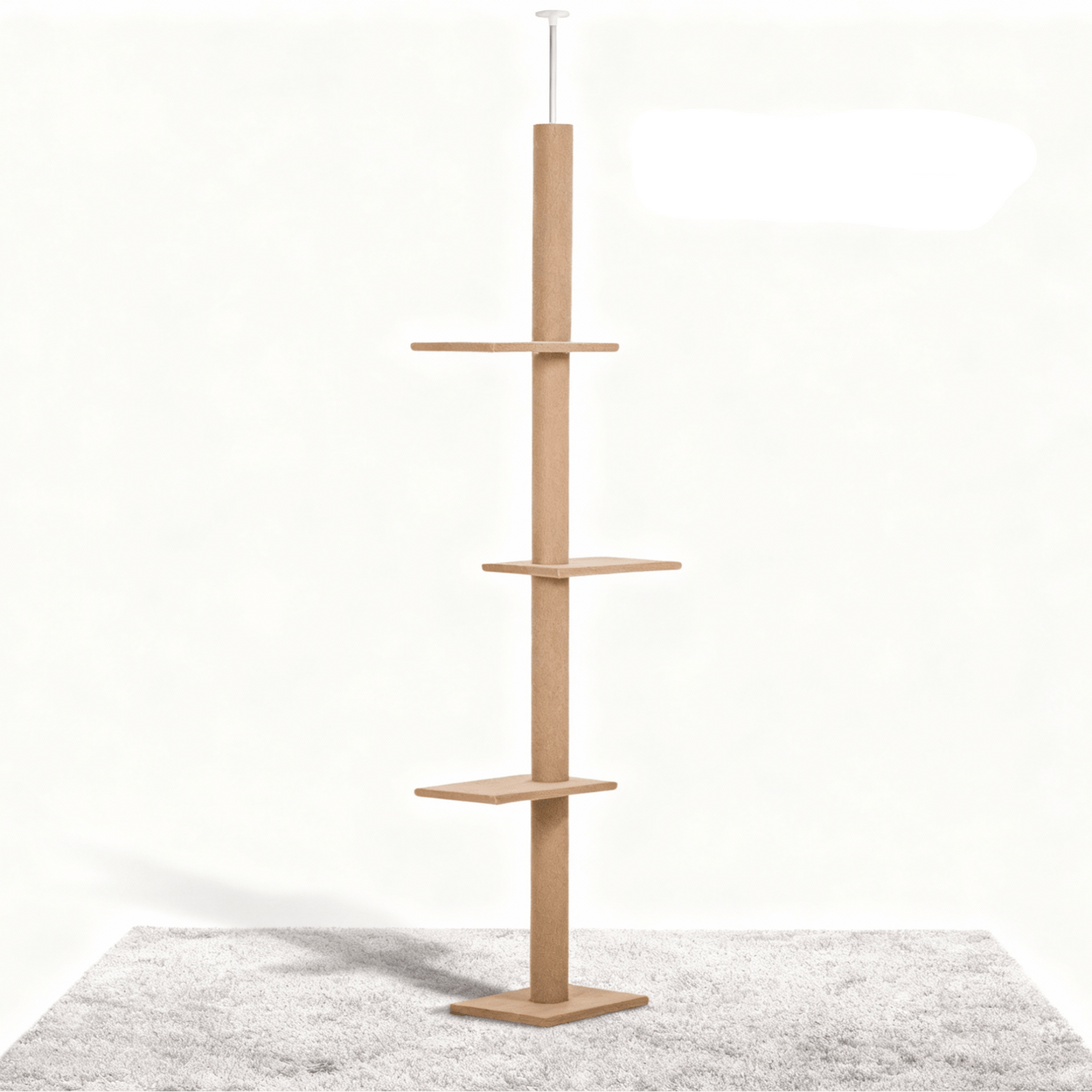 theMiaou Marron Arbre à Chat “Pillar” – Arbre à Chat Sol au Plafond Design Minimaliste & Stabilité Parfaite