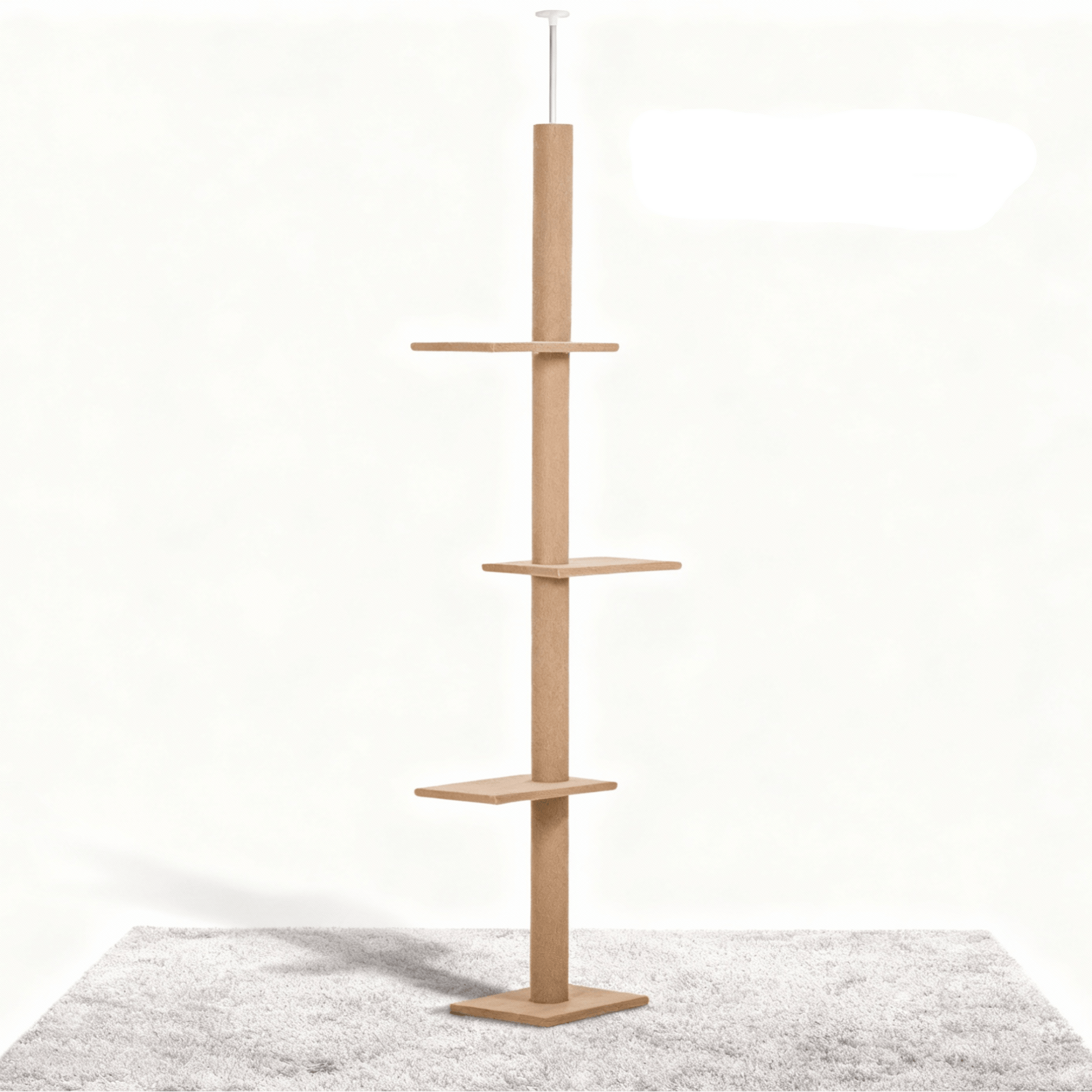 theMiaou Marron Arbre à Chat “Pillar” – Arbre à Chat Sol au Plafond Design Minimaliste & Stabilité Parfaite