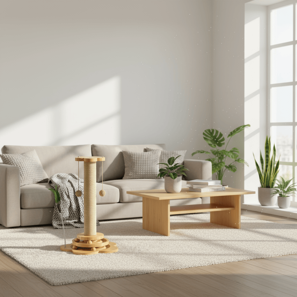 theMiaou Griffoir Pour Chat “Bamboo Tower” – Élégance Naturelle & Plaisir Félin