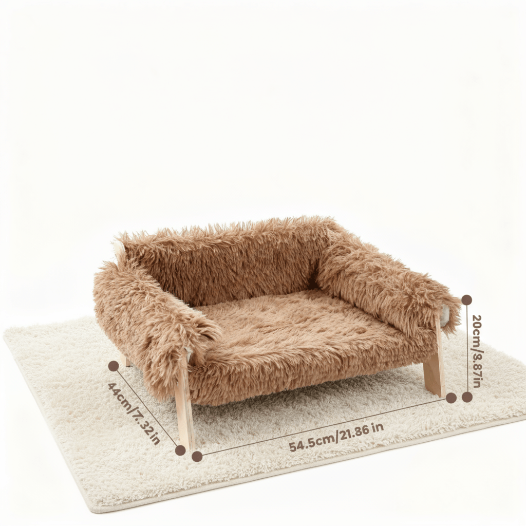 theMiaou Marron Panier pour Chat “Milo” – Canapé Douillet et Design