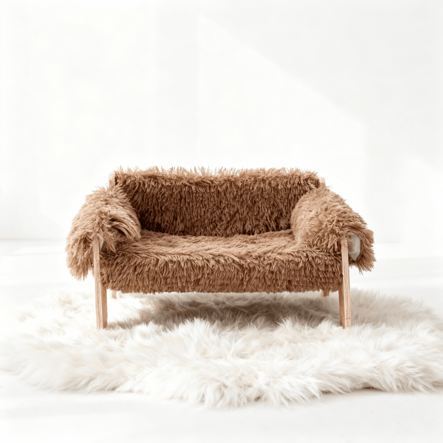 theMiaou Marron Panier pour Chat “Milo” – Canapé Douillet et Design