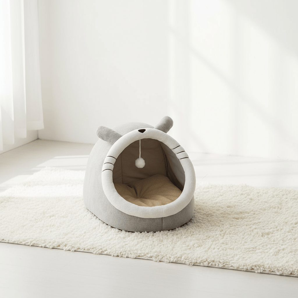 theMiaou Souris / S Panier pour Chat “Mochi Cave” – Maison Douillette et Ludique