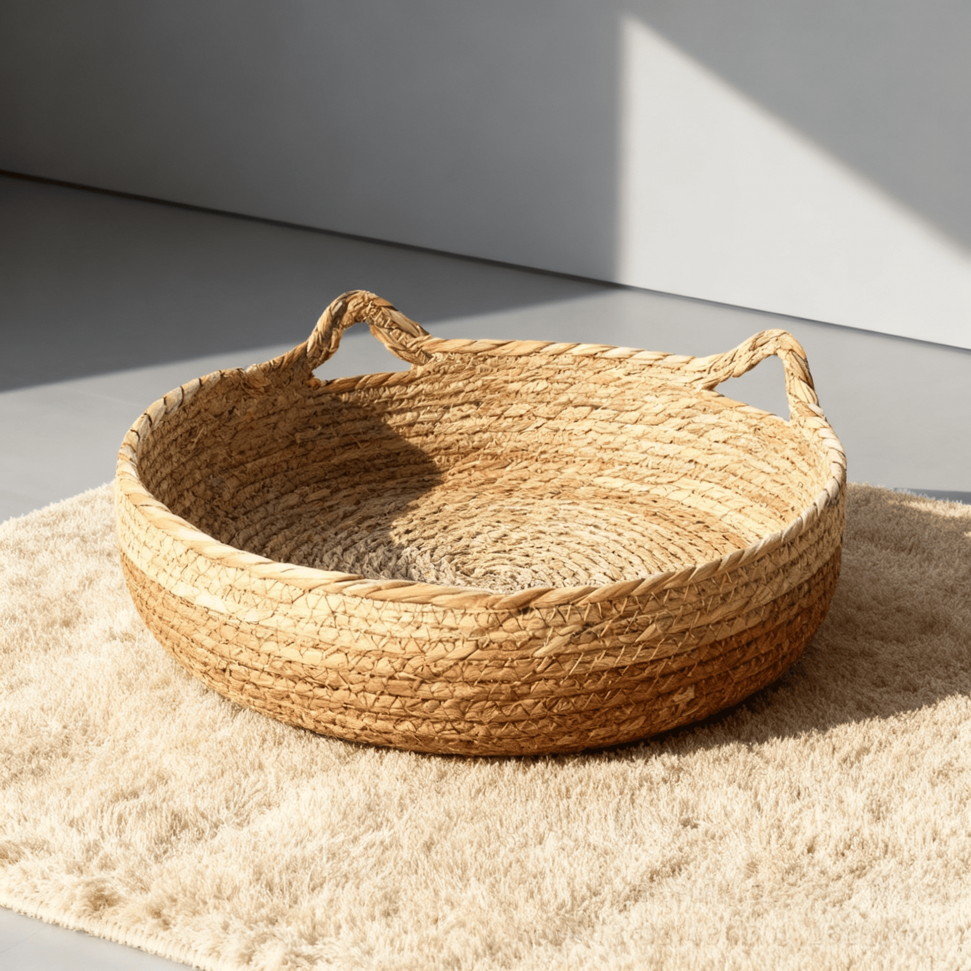 theMiaou Panier pour Chat “Nami” – Corbeille Tressée & Confortable