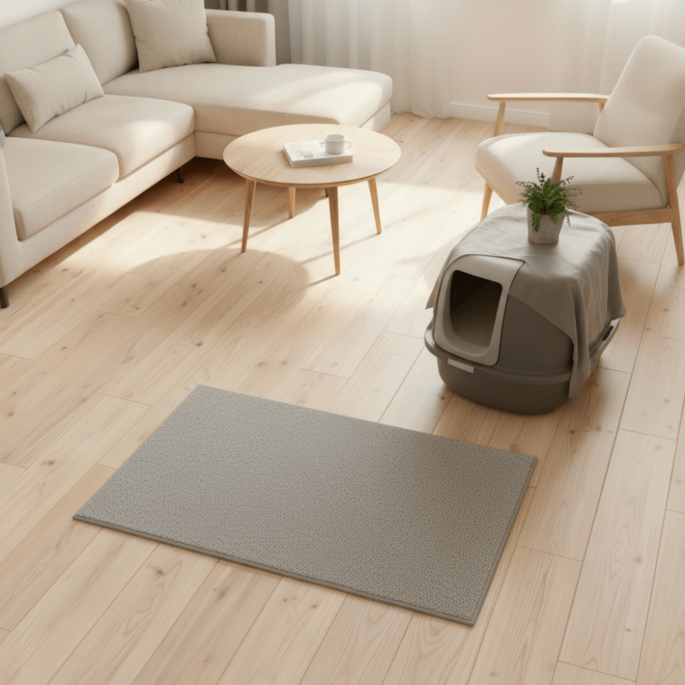 theMiaou Gris / 60x90cm Tapis Griffoir Pour Chat “Zen Paws” – Tapis Anti-Griffes et Résistant
